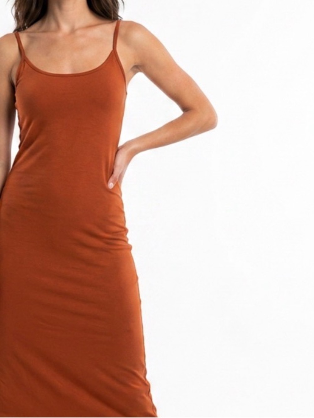 Everyday Slip Dress in Rust